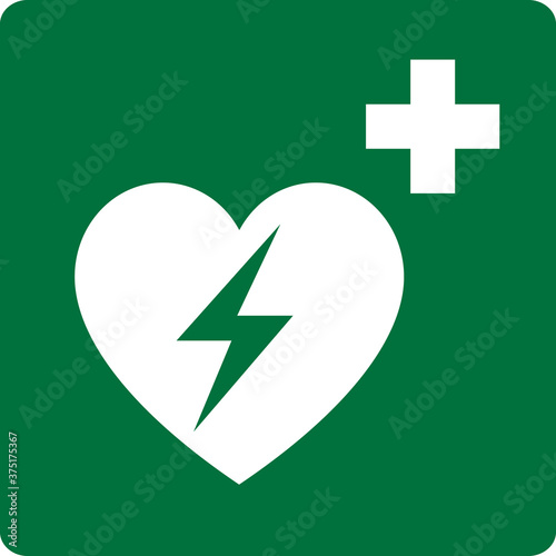 defibrillator safe condition signs and symbols photo