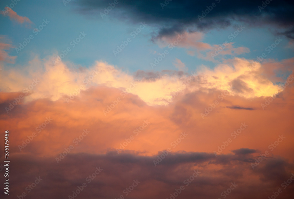 Sunset Colored Clouds