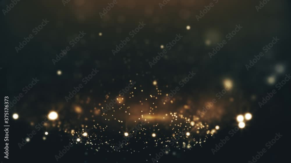 bright golden wave particles in the dark background loop 4k Stock Video ...