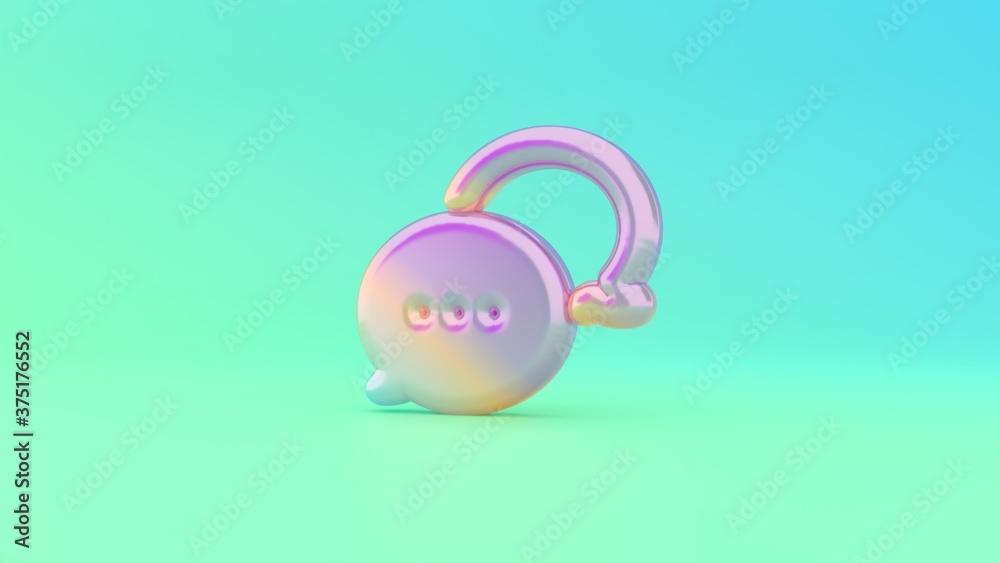 3d rendering colorful vibrant symbol of rounded chat bubbles on colored background 3d rendering colorful vibrant symbol of rounded chat bubbles on colored background