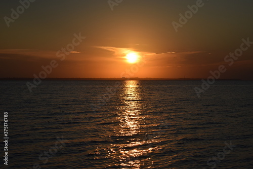 sunset over the sea