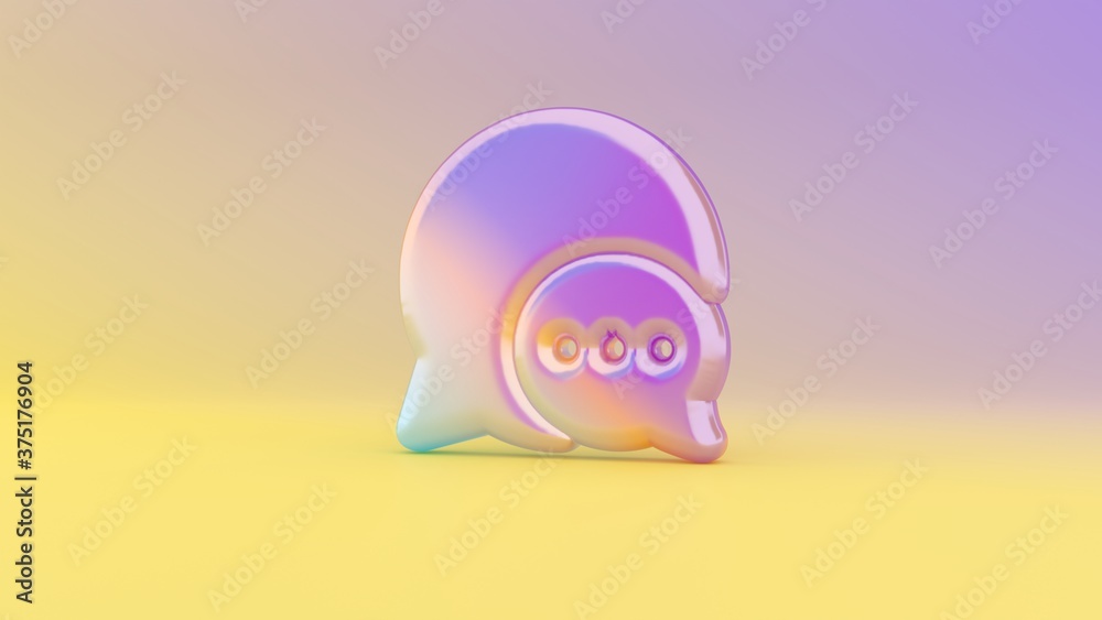 3d rendering colorful vibrant symbol of two rounded chat bubble on colored background 3d rendering colorful vibrant symbol of two rounded chat bubble on colored background