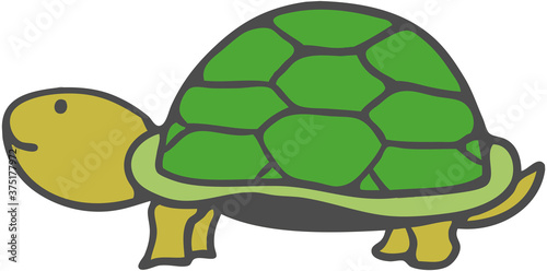 可愛いくてシンプルなカメのイラスト