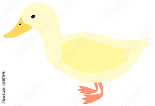 可愛いくてシンプルなアヒルのイラスト