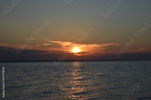sunset over the sea