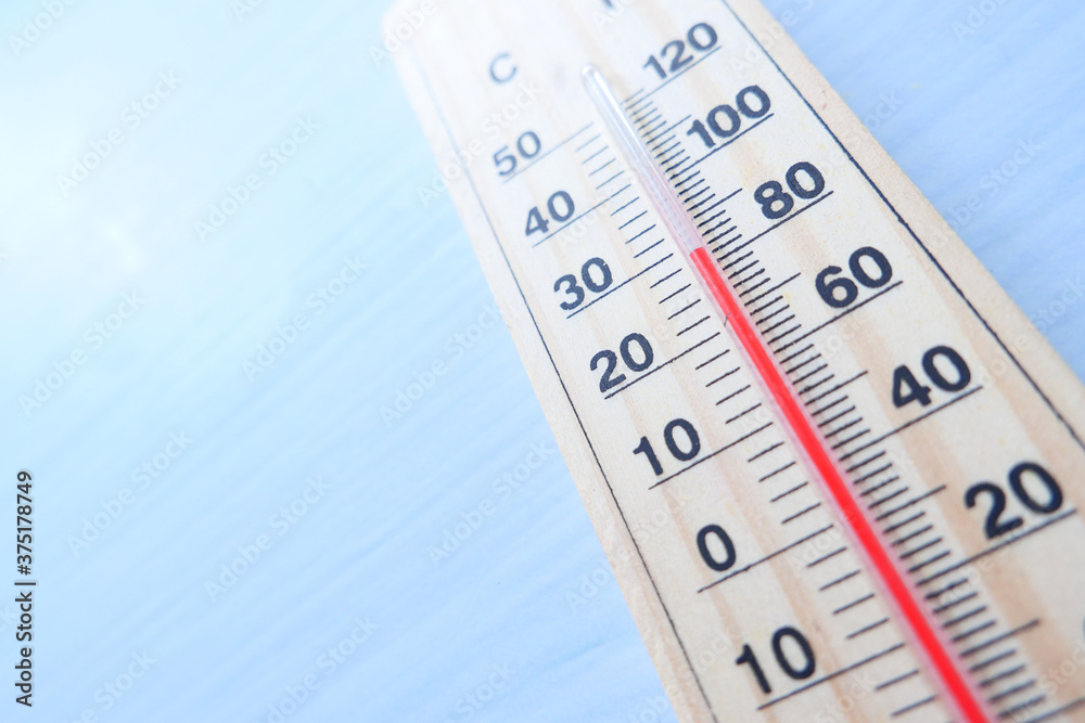 Close up of Temperature measurement tools on table. Close up of Temperature measurement tools on table.