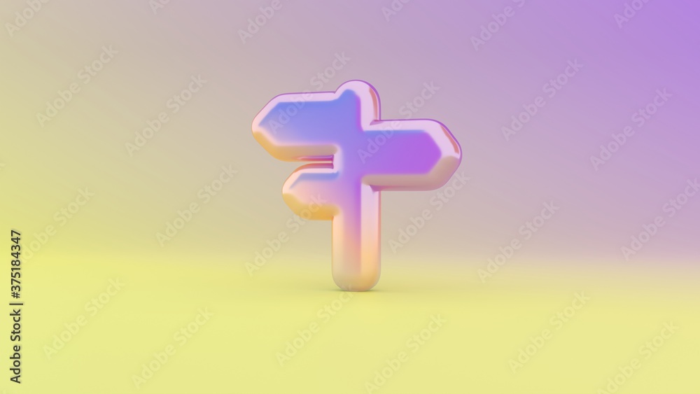 Obraz premium 3d rendering colorful vibrant symbol of pointer on colored background