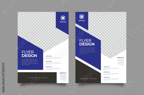 Flyer template. Brochure for business, education, presentation, advertisement. Annual report cover. Vector illustration