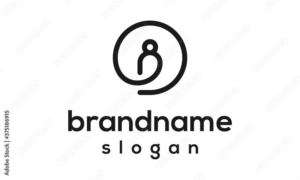 Simple people logo design vector