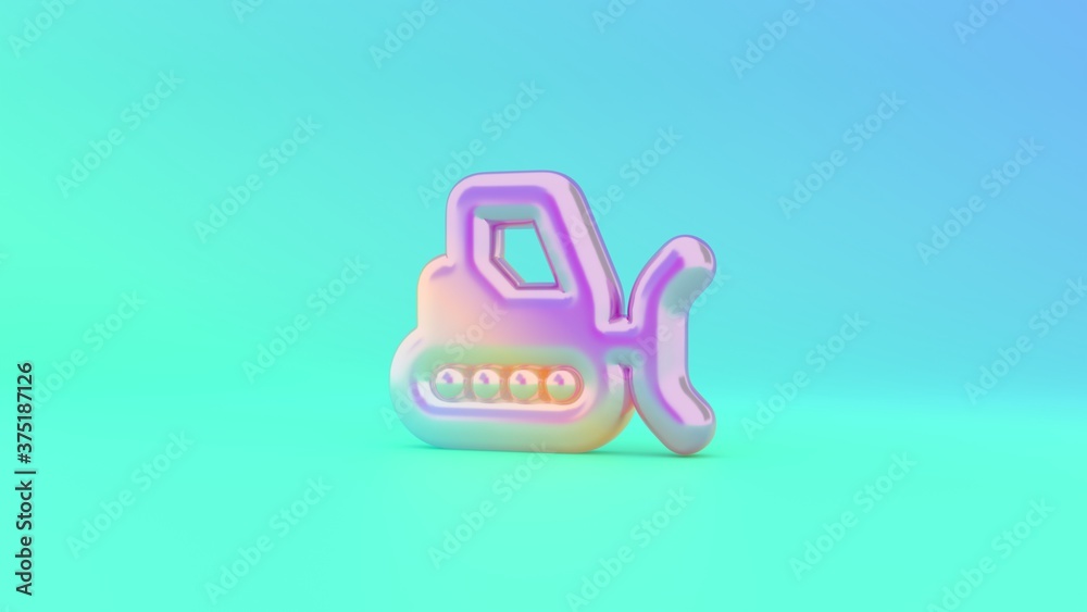3d rendering colorful vibrant symbol of snowplow on colored background 3d rendering colorful vibrant symbol of snowplow on colored background