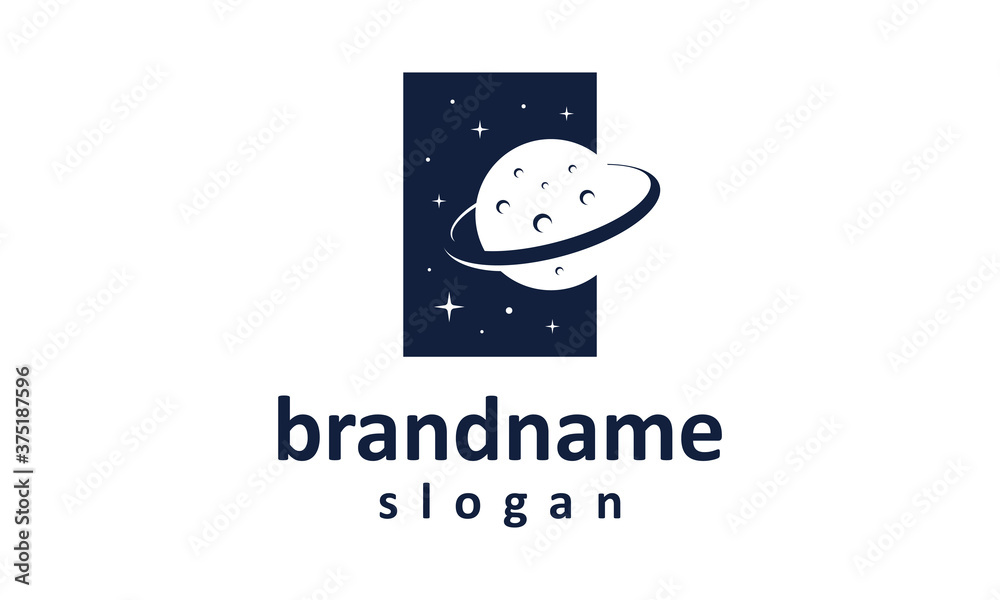 Modern planet logo design vector Modern planet logo design vector