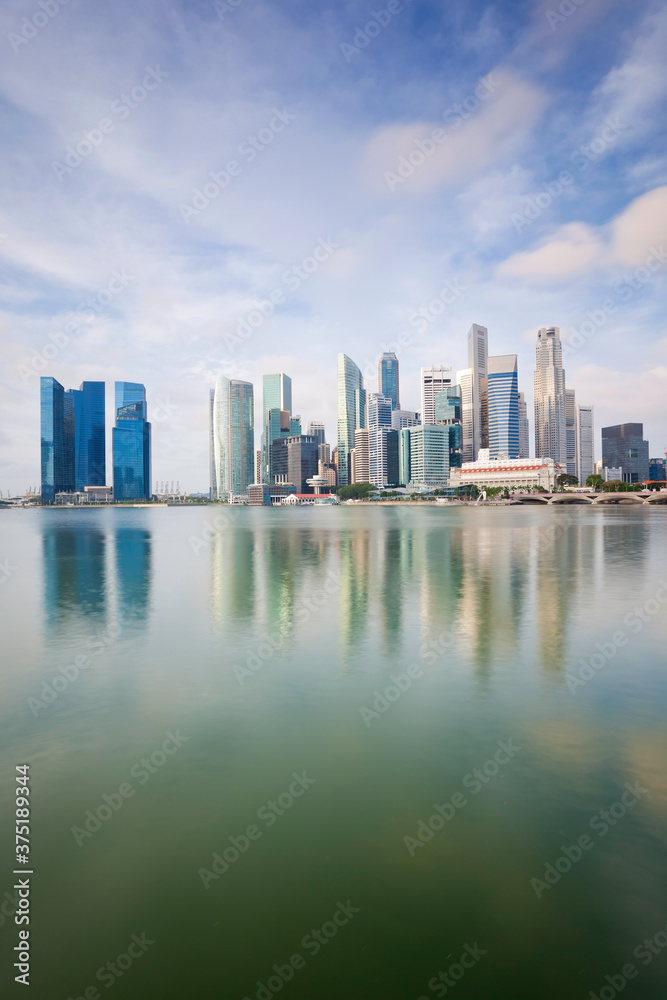 South East Asia, Singapore, City Skyline, View across Marina Bay South East Asia, Singapore, City Skyline, View across Marina Bay
