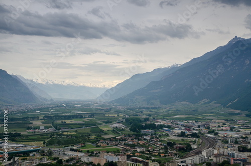 Panoramic view of ski and summer resort Chamonix