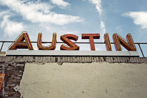 vintage Austin sign