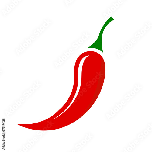 Chili pepper icon isolated on a white background
