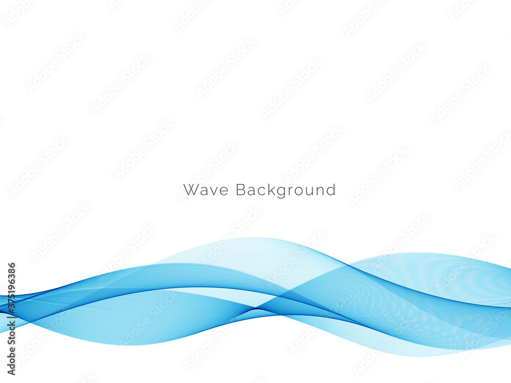 Fototapeta premium Modern blue wave background for business presentation