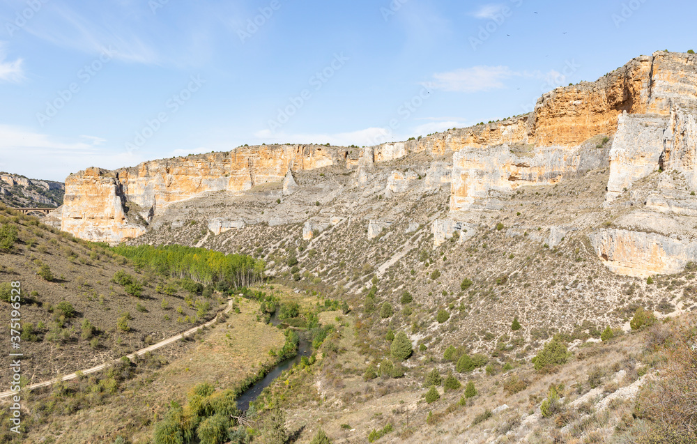 Hoces del Rio Riaza Natural Park, Maderuelo, province of Segovia, Castile and Leon, Spain Hoces del Rio Riaza Natural Park, Maderuelo, province of Segovia, Castile and Leon, Spain