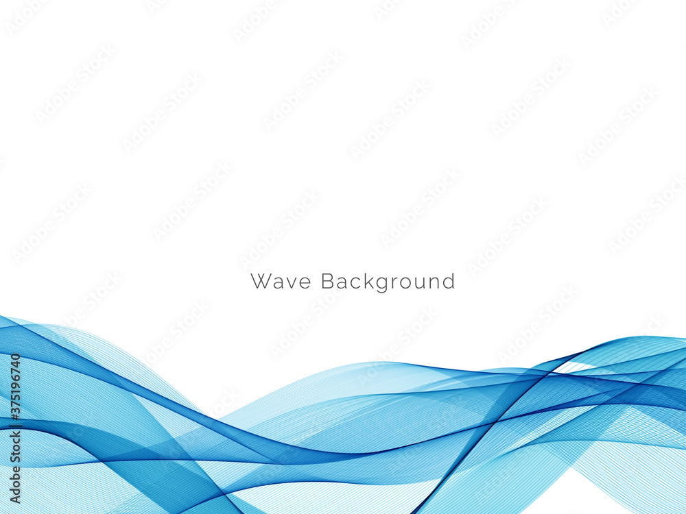 Naklejka premium Modern wave background with blue abstract lines