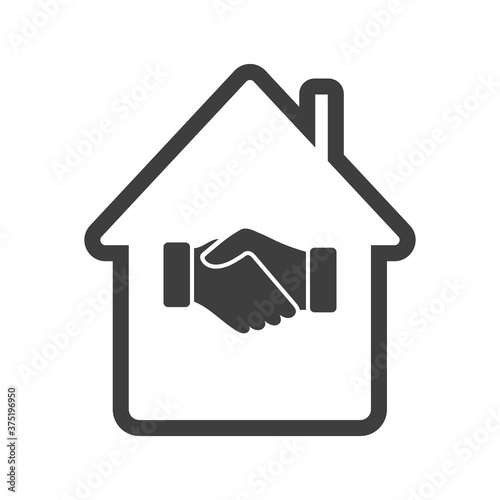 Property or real estate handshake design.