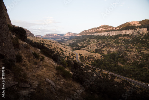 Landscape view of the canyon in Ten Sleep, Wyoming.  © Rosemary