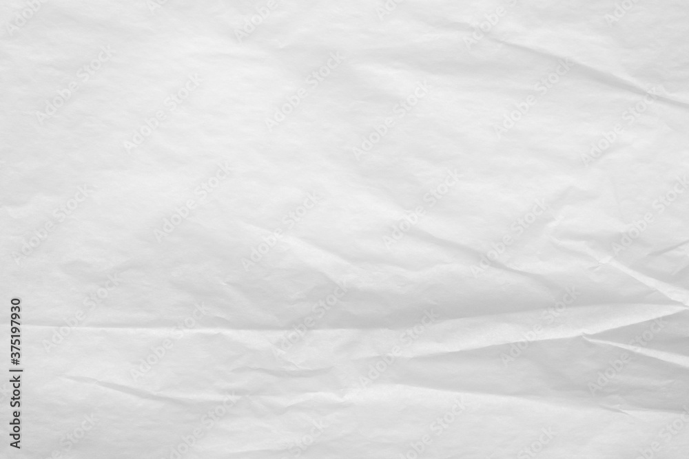 White crumpled paper abstract background texture
