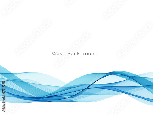 Blue wave concept background illustration © JupiterArts