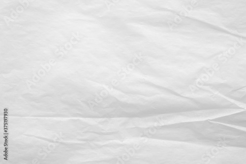 White crumpled paper abstract background texture