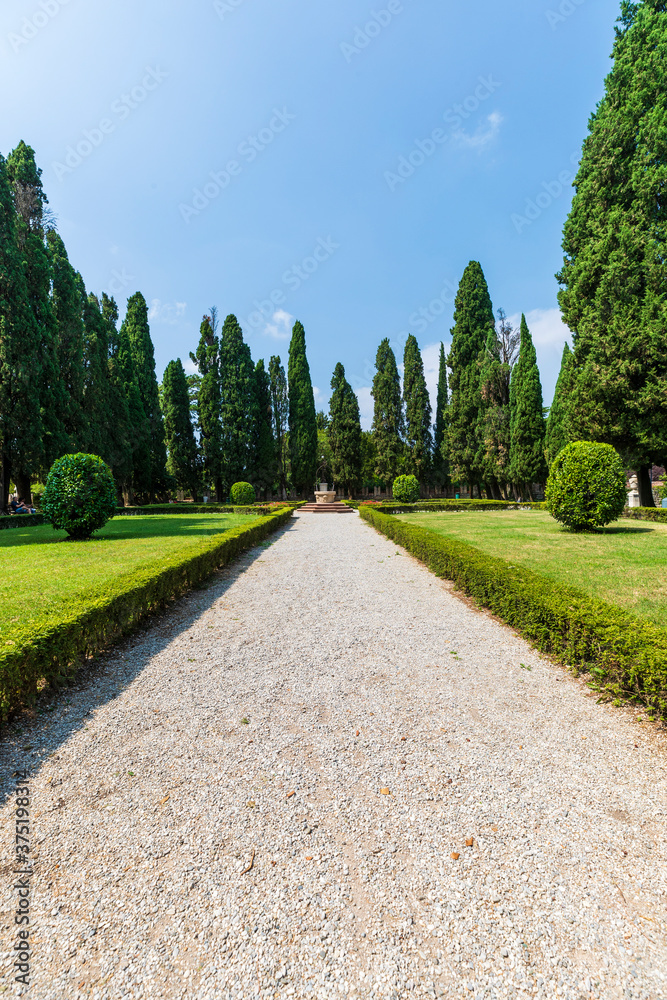 The town of Conegliano in Italy / Gardens of Castle