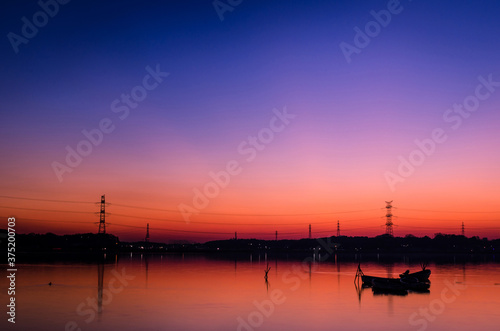 Dusk On A Lake In Japan photo