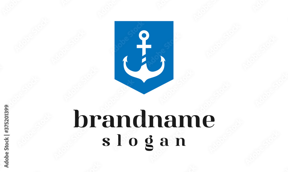 Modern anchor logo design vector Modern anchor logo design vector