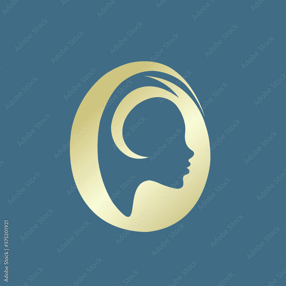 Couple profile silhouette over blue background Vector Image