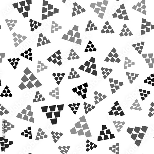 Black Gold bars icon isolated seamless pattern on white background. Banking business concept. Vector Illustration.