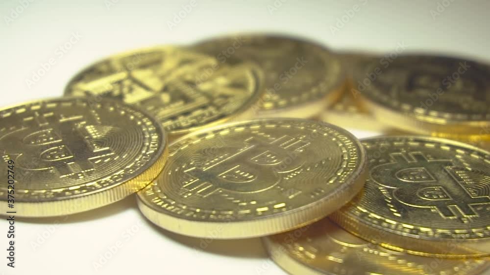 Gold bitcoin crypto currency BTC, Bit Coin. Blockchain technology, bitcoin mining footage Gold bitcoin crypto currency BTC, Bit Coin. Blockchain technology, bitcoin mining footage