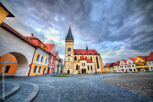 From the Square of Bardejov, Slovakia, in the Evening