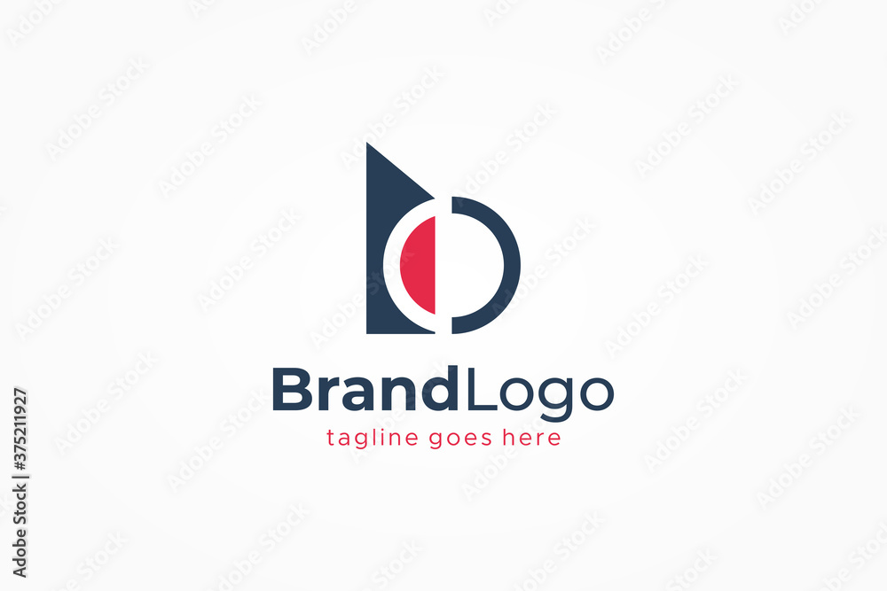 Abstract Initial Letter B Logo. Blue and Red Geometric Shape Lowercase isolated on White Background. Usable for Business and Branding Logos. Flat Vector Logo Design Template Element Abstract Initial Letter B Logo. Blue and Red Geometric Shape Lowercase isolated on White Background. Usable for Business and Branding Logos. Flat Vector Logo Design Template Element