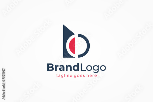 Free Download Abstract Initial Letter B Logo. Blue and Red Geometric Shape Lowercase isolated on White Background. Usable for Business and Branding Logos. Flat Vector Logo Design Template Element - GFXLoad
