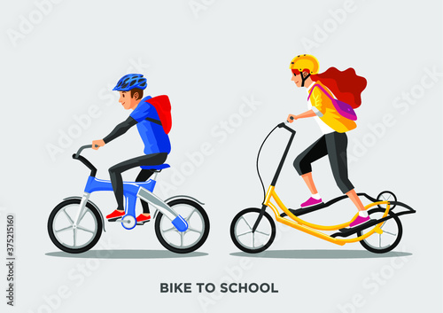 Young couple cycling together.