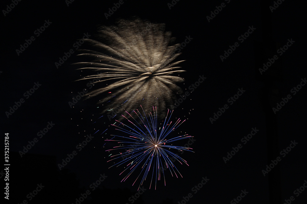 A beautiful display of fireworks at the 2019 Katy Mills firework show for July 4th A beautiful display of fireworks at the 2019 Katy Mills firework show for July 4th