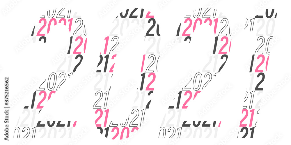 2021 text styled. Seasonal holidays flyers, greetings and invitations cards, congratulations and banners. Happy new year. Vector illustration. 2021 text styled. Seasonal holidays flyers, greetings and invitations cards, congratulations and banners. Happy new year. Vector illustration.