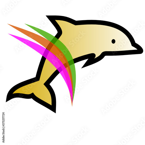 Ein vor Freude springender Delphin