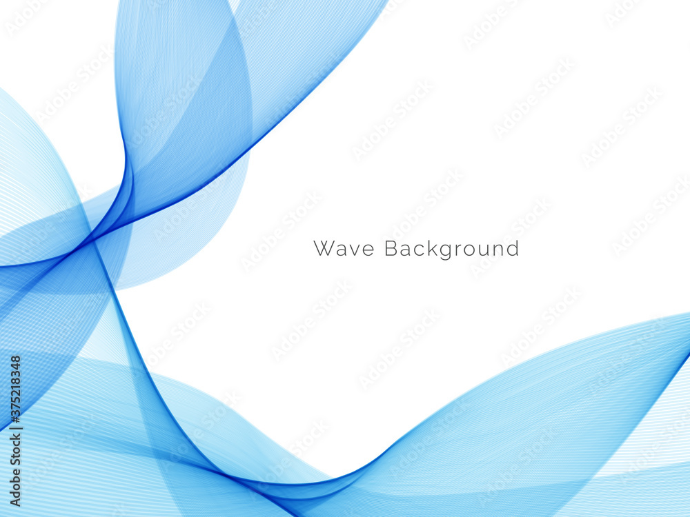 Obraz premium Modern Blue wave design background