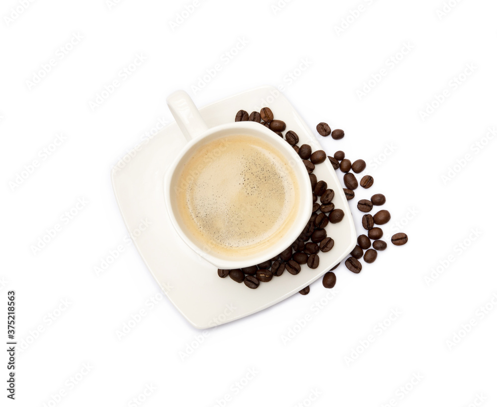 Fototapeta premium Cup of coffee isolated on white background