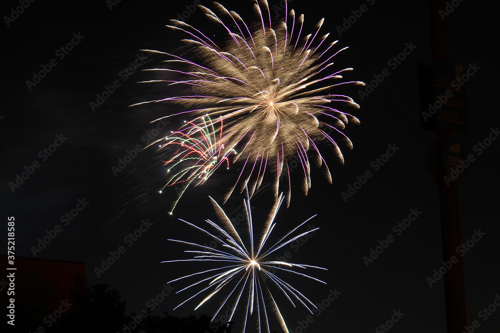 A beautiful display of fireworks at the 2019 Katy Mills firework show for July 4th A beautiful display of fireworks at the 2019 Katy Mills firework show for July 4th