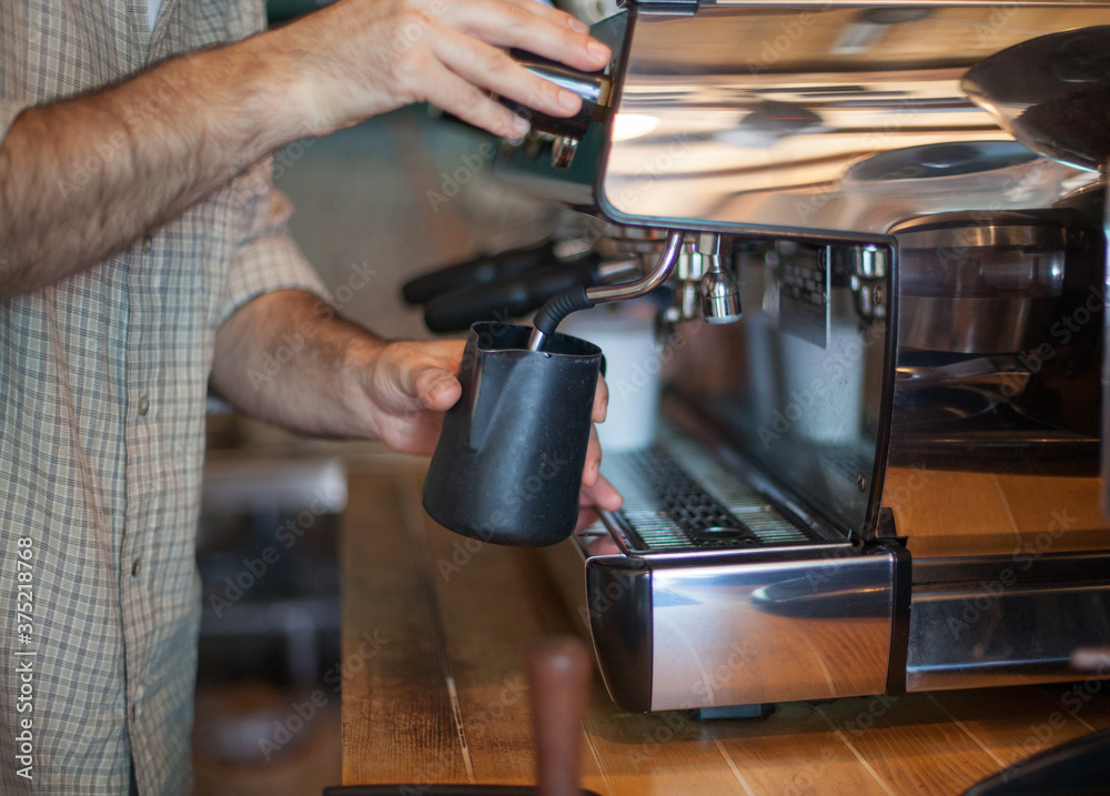 Making Espresso in a Coffee Shop Making Espresso in a Coffee Shop