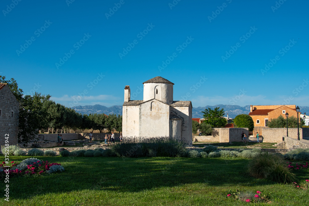 The church of Holy Cross in Nin, Croatia is pre-romanesque church originating from the 9th century