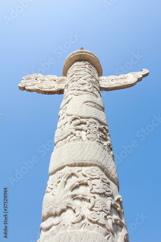 ornamental columns erected in front of Tiananmen