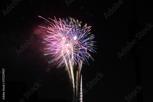 A beautiful display of fireworks at the 2019 Katy Mills firework show for July 4th