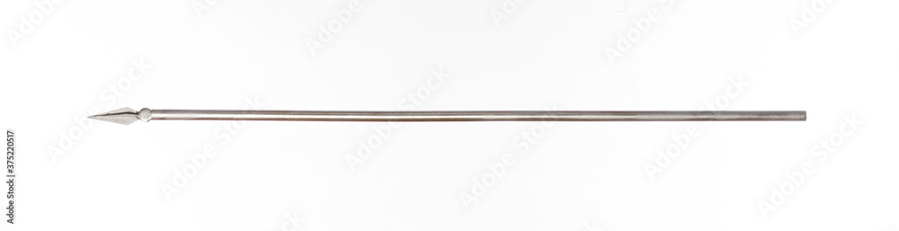 silver spear isolated on white background silver spear isolated on white background