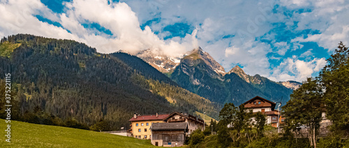 Beautiful alpine summer view at Finkenberg, Tyrol, Austria