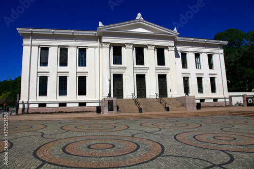 Gebäude der Rechtswissenschaftlichen Fakultät der Universität Oslo. Oslo, Norwegen, Europa